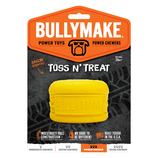 Bullymake Bacon Cheeseburger Rubber Chew Toy