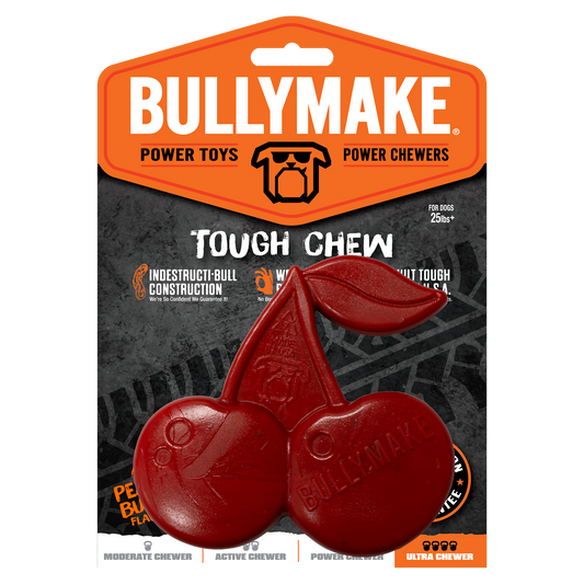 Bullymake Red Cherries Peanut Butter Flavor Nylon Chew Toy